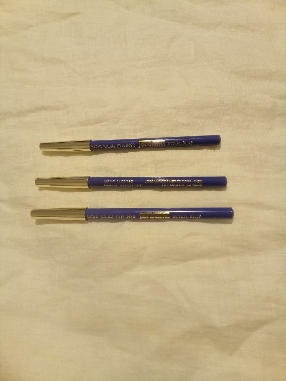 Jordana Royal Blue Kohl Kajal Eyeliner Pencils - Set of 3